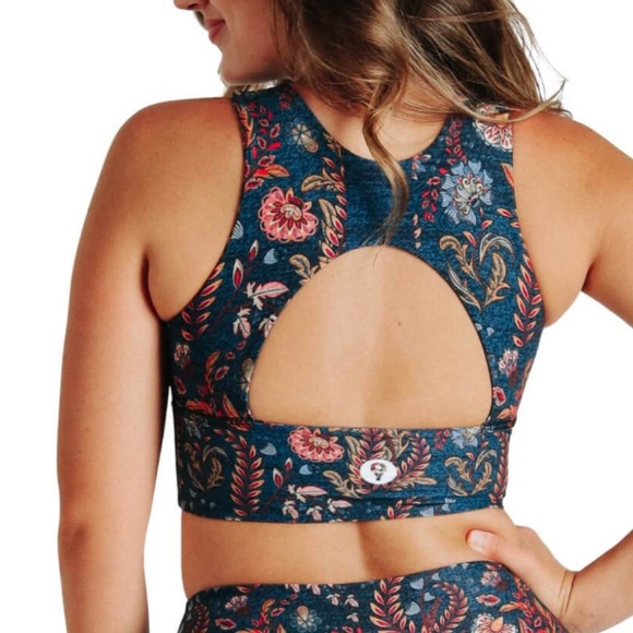 Yoga Democracy Free Range Sports Bra (NEW) - Festival Denim SM - Picture 5 of 5